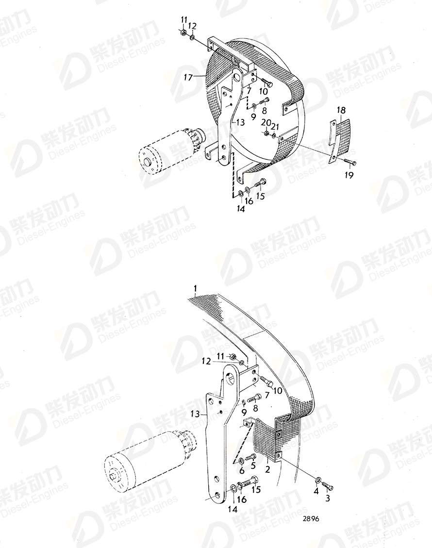 volvo penta Cross recessed screw 955137 Drawing volvo penta Cross recessed screw 955137 Drawing